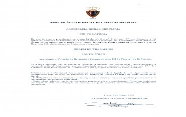 Convocatória - Assembleia-Geral Ordinária 22.03.2022