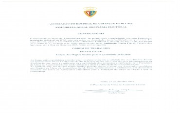 Convocatória AG Ordinária Eleitoral